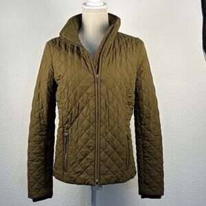 J. Crew Factory Olive Quilted Puffer Jacket Size Small